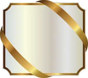 Elegant Gold Banner Design PNG Image