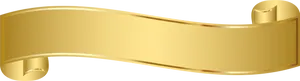 Elegant Gold Banner Graphic PNG Image