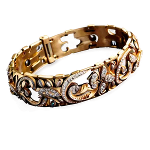 Elegant Gold Bracelet Png Rdg PNG Image