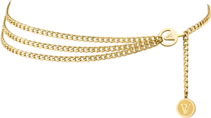 Elegant Gold Chain Design PNG Image