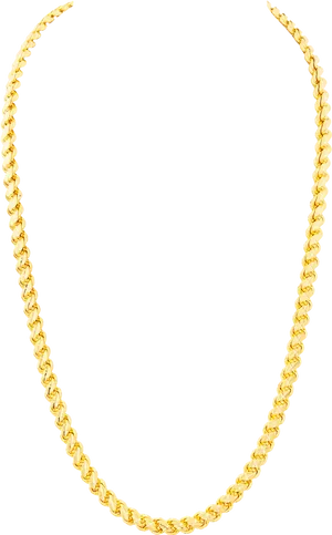 Elegant Gold Chain Necklace PNG Image