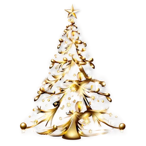 Elegant Gold Christmas Tree Aesthetic Png 06282024 PNG Image