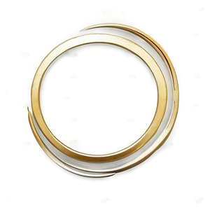 Elegant Gold Circle Border B PNG Image