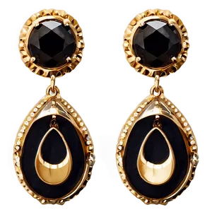 Elegant Gold Earrings Png 06262024 PNG Image