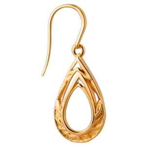 Elegant Gold Earrings Png 06262024 PNG Image