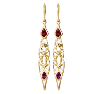 Elegant Gold Earrings Png Drq5 PNG Image