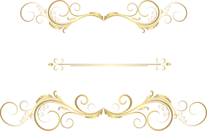 Elegant Gold Flourish Design PNG Image