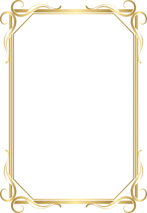 Elegant Gold Frame Design PNG Image