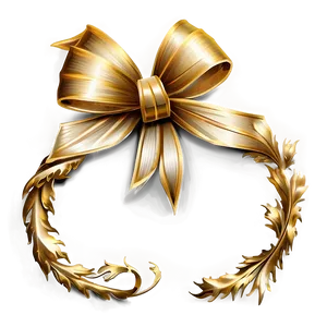 Elegant Gold Holiday Decoration Png Fls PNG Image