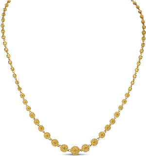 Elegant Gold Necklace Design PNG Image