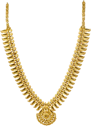 Elegant Gold Necklace Design PNG Image