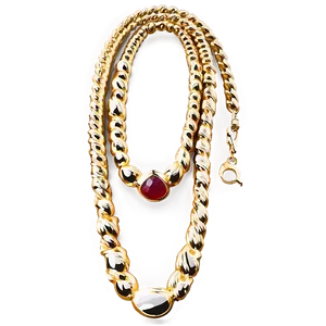 Elegant Gold Necklace Png 06122024 PNG Image