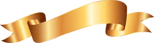 Elegant Gold Ribbon Banner PNG Image