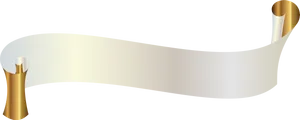 Elegant Gold Scroll Banner PNG Image