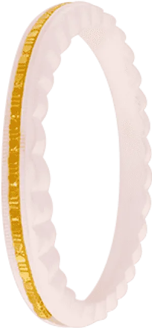 Elegant Gold White Bangle PNG Image