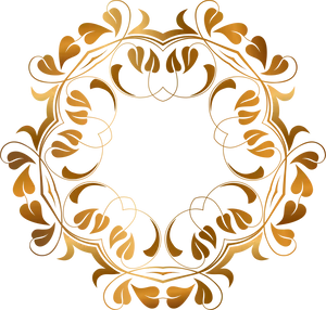 Elegant_ Golden_ Floral_ Wreath_ Design.png PNG Image