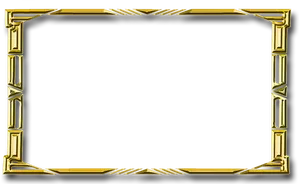 Elegant Golden Frame PNG Image