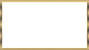 Elegant Golden Frame Webcam Overlay PNG Image