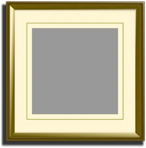 Elegant Golden Frameon Gray Background PNG Image