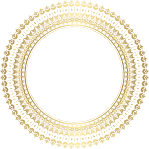 Elegant Golden Mandala Frame PNG Image