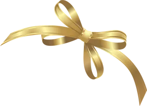 Elegant Golden Ribbon PNG Image