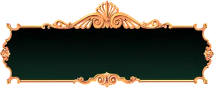 Elegant Golden Scroll Frame PNG Image