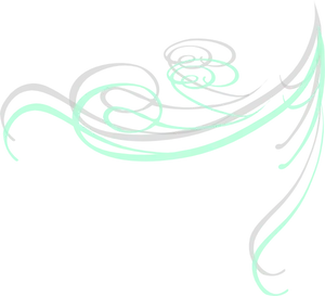 Elegant Green Swirlson Black PNG Image