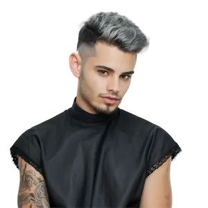 Elegant Grey Haircut Png Nfg PNG Image