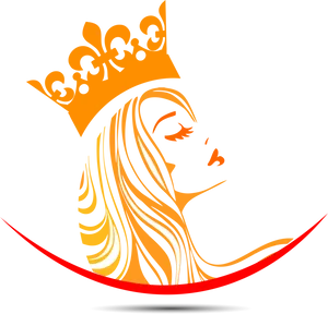 Elegant Hair Queen Logo PNG Image