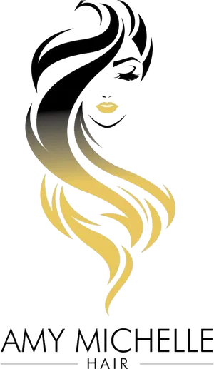 Elegant Hair Salon Logo PNG Image