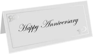 Elegant Happy Anniversary Card PNG Image