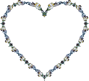 Elegant Heart Outline Decorative Design PNG Image