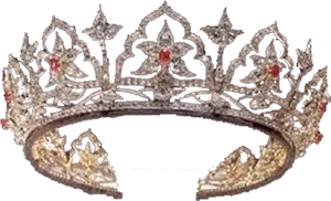 Elegant Jeweled Crown PNG Image