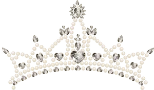 Elegant Jeweled Princess Crown PNG Image