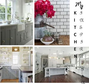 Elegant Kitchen Design Collage PNG Image