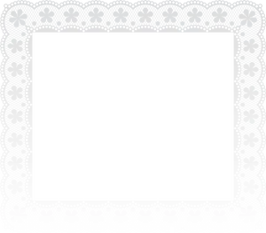 Elegant Lace Border Frame PNG Image