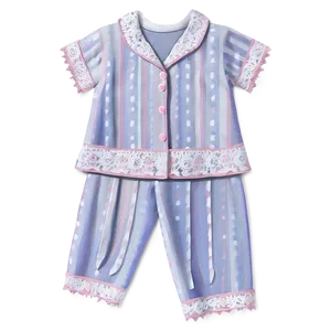 Elegant Lace Trim Pajama Png Bec49 PNG Image