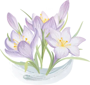 Elegant Lavender Floral Vector PNG Image