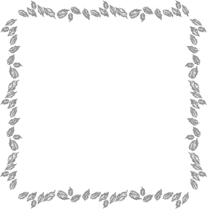 Elegant Leaf Border Frame PNG Image