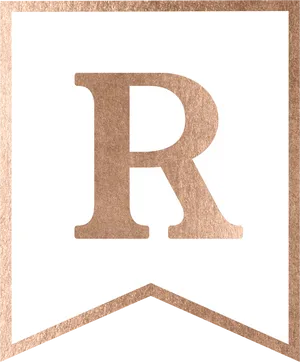 Elegant Letter R Design PNG Image