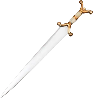 Elegant Medieval Sword Isolated PNG Image