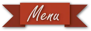 Elegant Menu Sign PNG Image