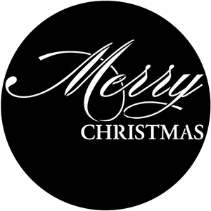 Elegant Merry Christmas Calligraphy PNG Image