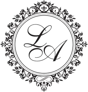 Elegant Monogram Wedding Logo PNG Image