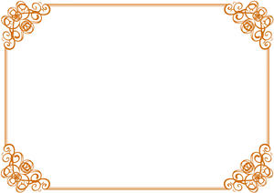 Elegant Orange Certificate Border PNG Image