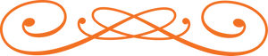 Elegant Orange Decorative Line PNG Image