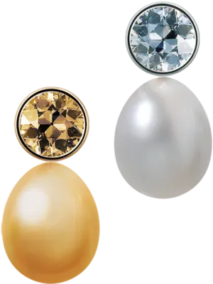 Elegant Pearland Gemstone Earrings PNG Image