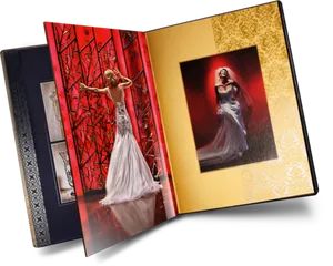 Elegant Photo Album Spread PNG Image