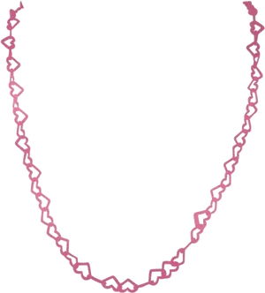 Elegant Pink Chain Necklace PNG Image