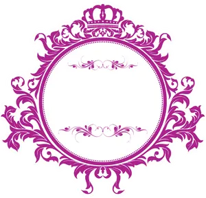 Elegant Purple Floral Frame PNG Image